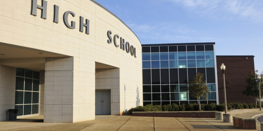 Modern high school entrance